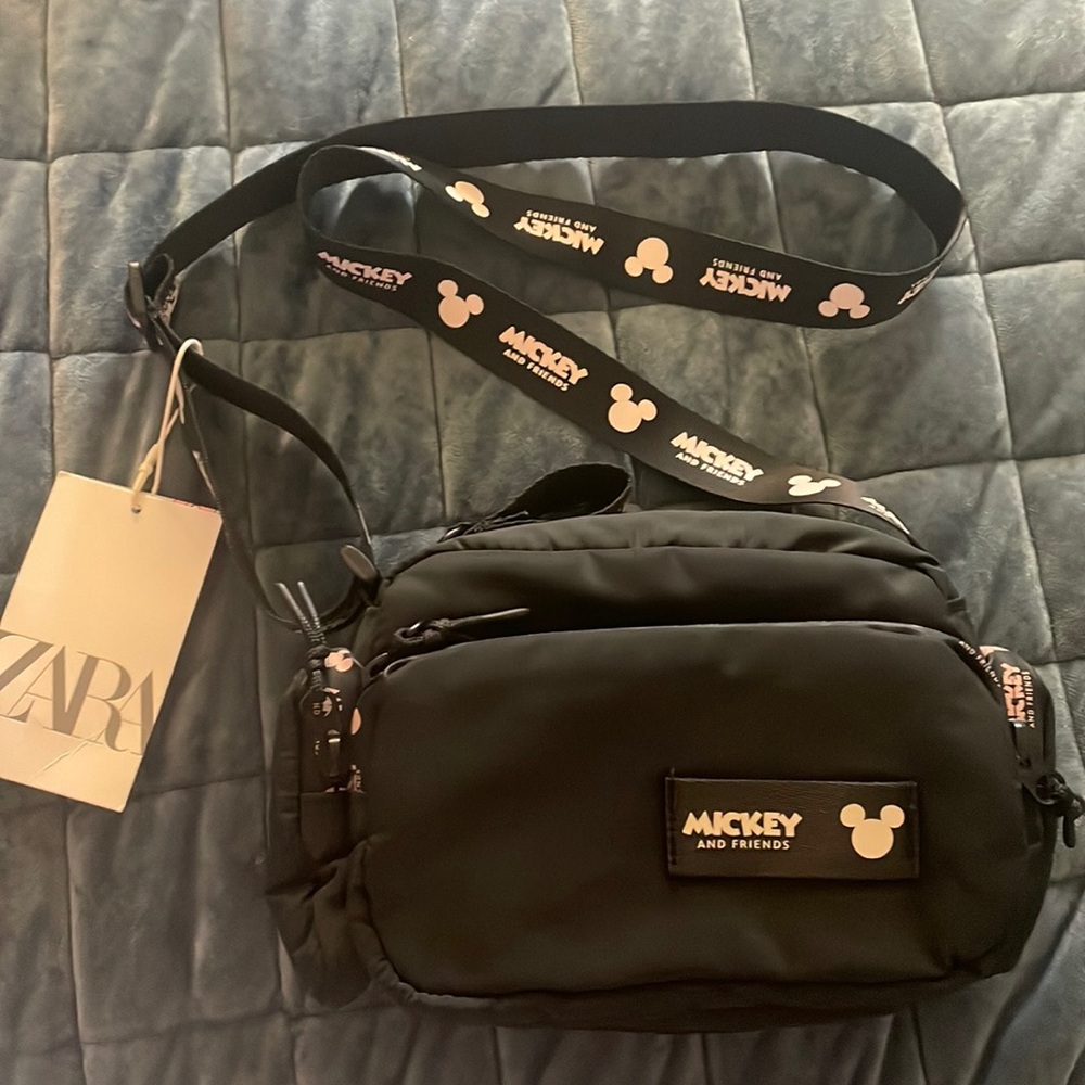 Mickey & Friends Black Crossbody Bag from Zara Kids - NWT